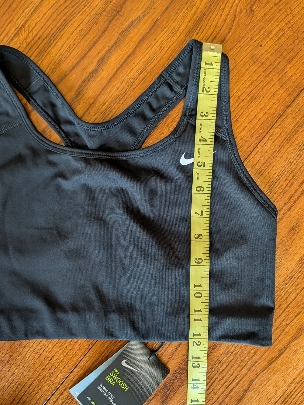 Nike Swoosh Sports Bra - Medium Support - Black - Size Large - NWT